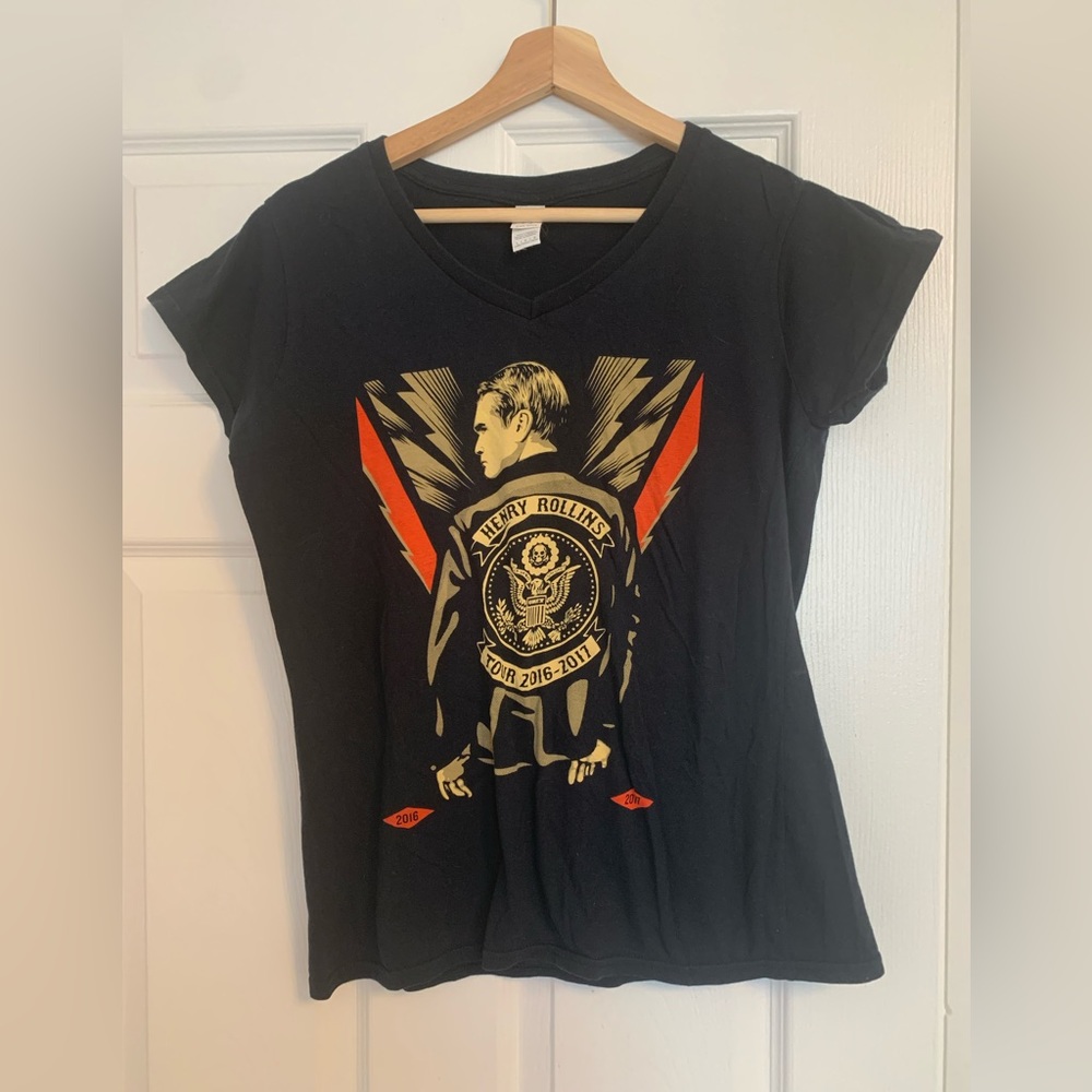 Henry Rollins of Black Flag 2016-2017 Speaking Tour, women’s T-shirt, large